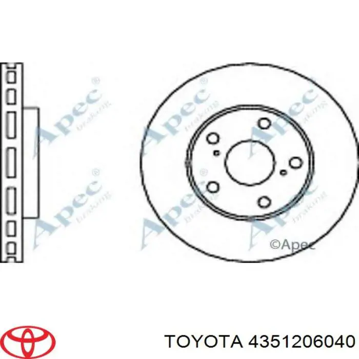Купить 4351206040 Toyota Ротор тормозной