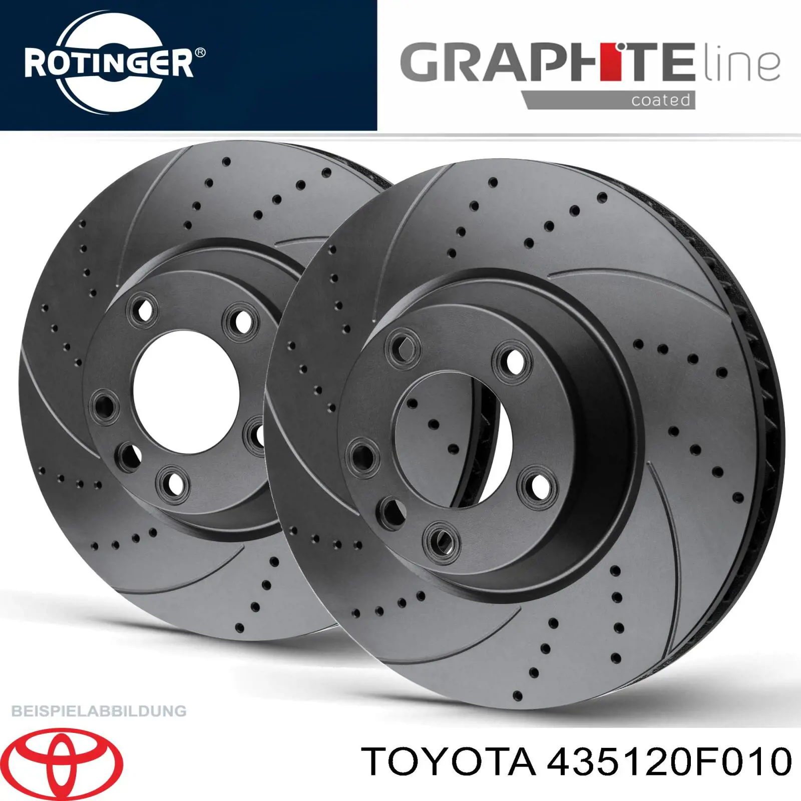 Передние тормозные диски 435120F010 Toyota