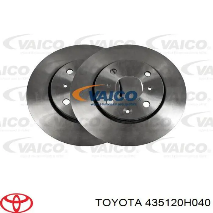 Freno de disco delantero 435120H040 Toyota