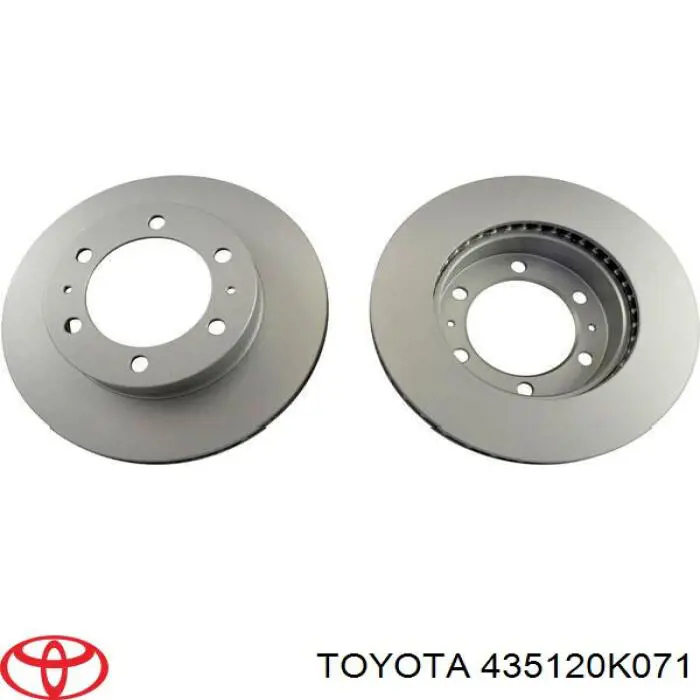 Передние тормозные диски 435120K071 Toyota