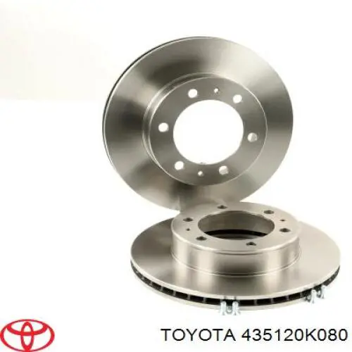 Передние тормозные диски 435120K080 Toyota