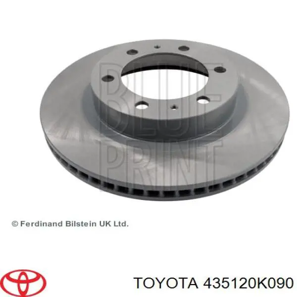 435120K090 TOYOTA Disco de freno delantero original y equivalente