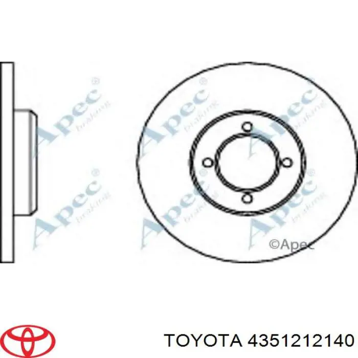 Тормозные диски 4351212140 Toyota