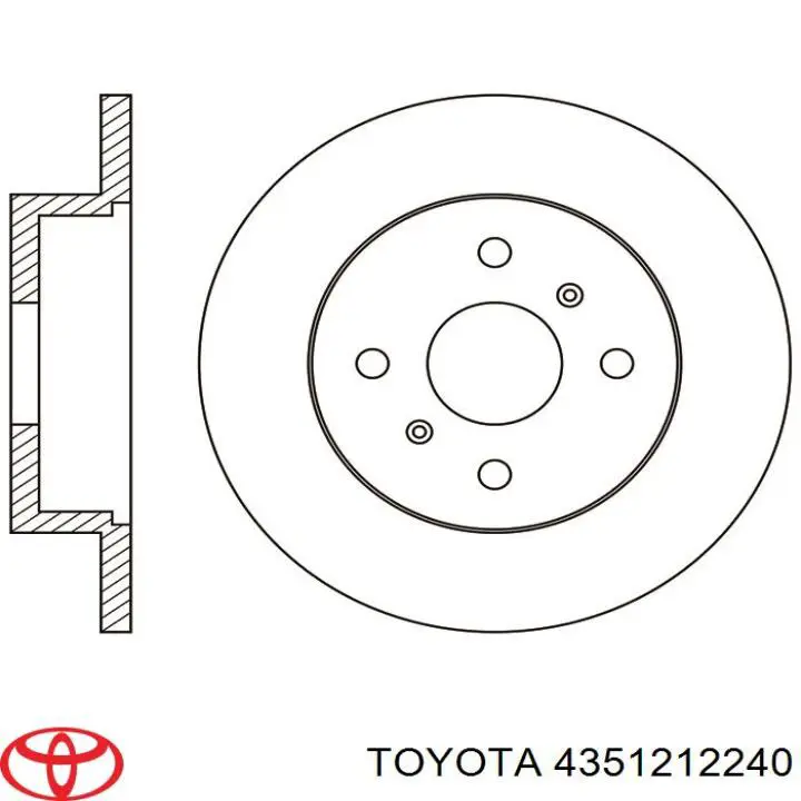 Передние тормозные диски 4351212240 Toyota