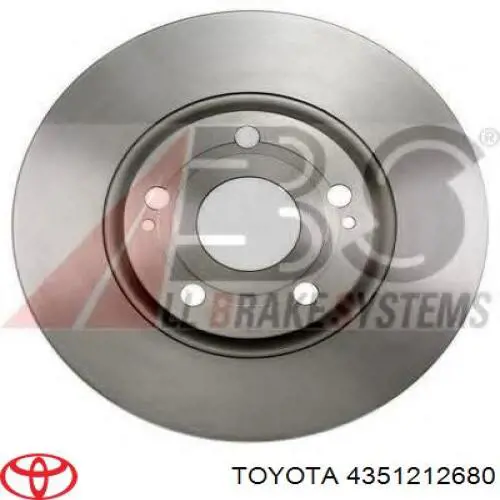 Передние тормозные диски 4351212680 Toyota