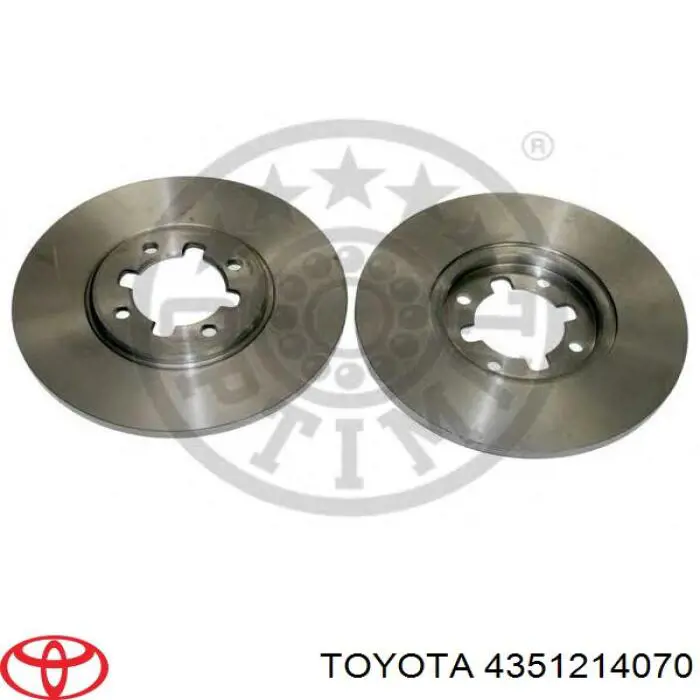 Передние тормозные диски 4351214070 Toyota