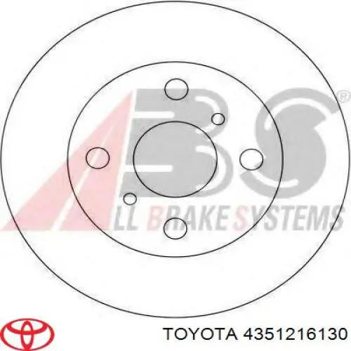 Передние тормозные диски 4351216130 Toyota