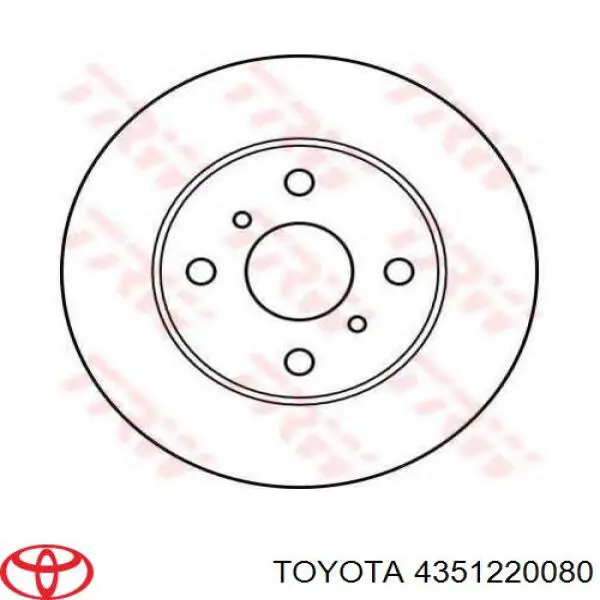 4351220080 Toyota диск тормозной передний