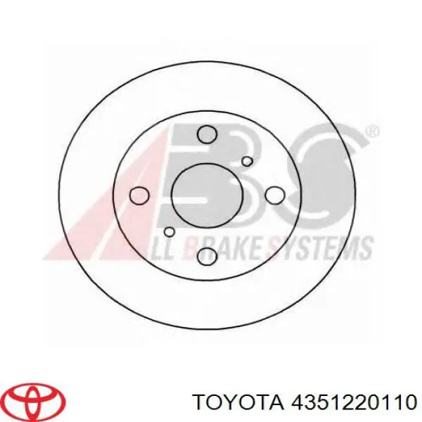 Передние тормозные диски 4351220110 Toyota