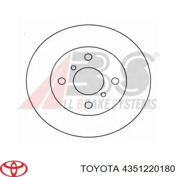 Передние тормозные диски 4351220180 Toyota