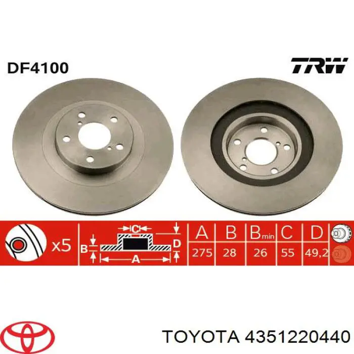  4351220440 Toyota