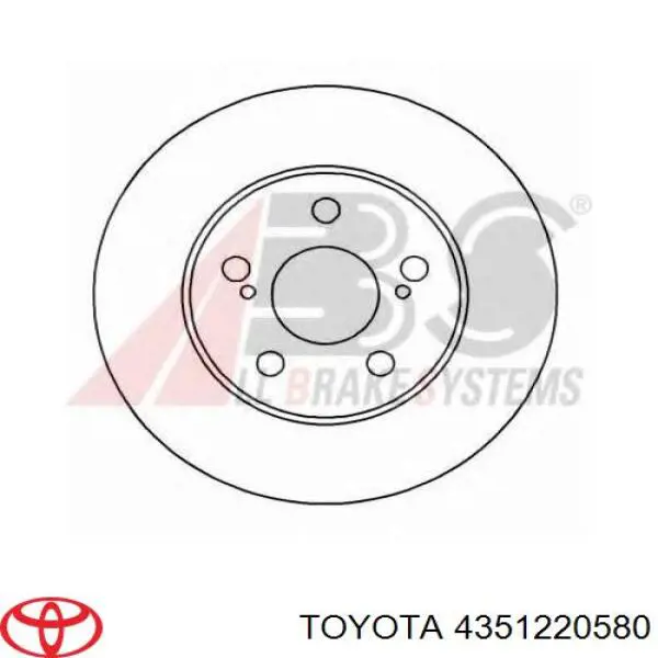 Передние тормозные диски 4351220580 Toyota