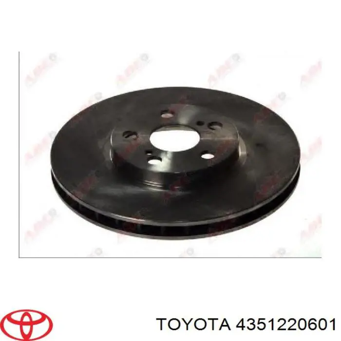 Freno de disco delantero 4351220601 Toyota