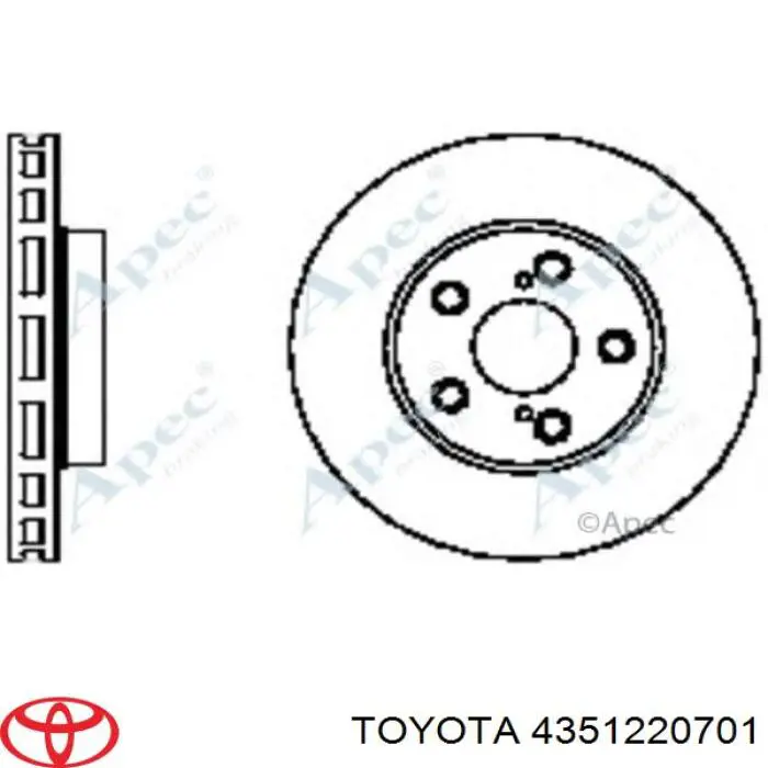 Купить 4351220701 Toyota Ротор тормозной