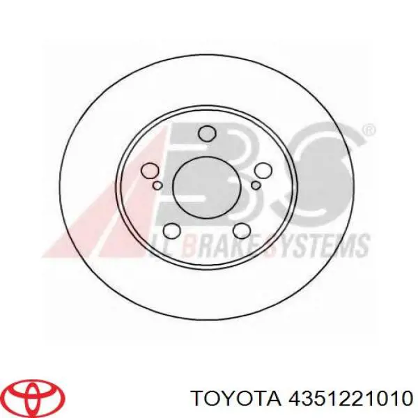 4351221010 Toyota диск тормозной передний