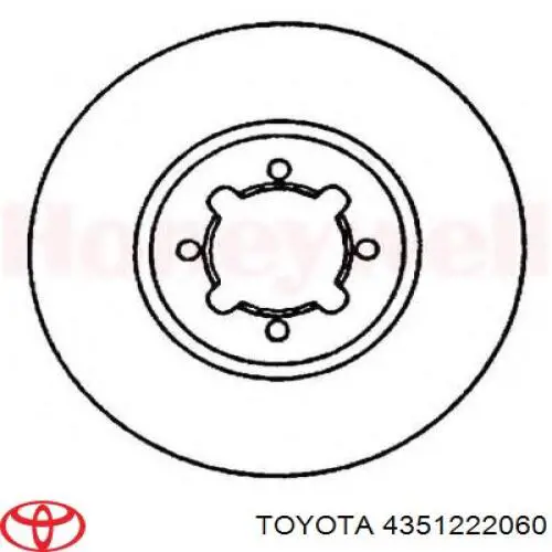 Передние тормозные диски 4351222060 Toyota