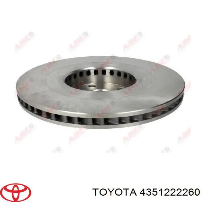 Disco de freno delantero 4351222260 Toyota/Lexus