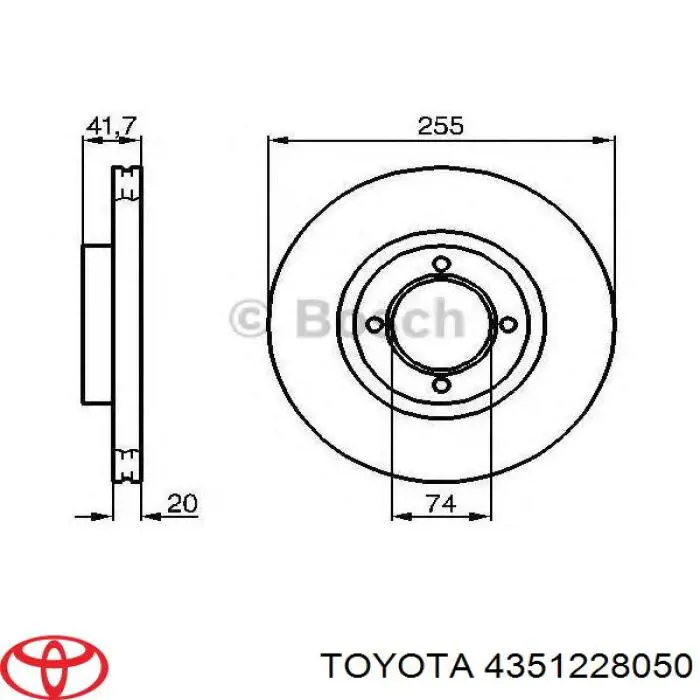 Тормозные диски Тойота Лит-Эйс CM30G, KM30G (Toyota Liteace)