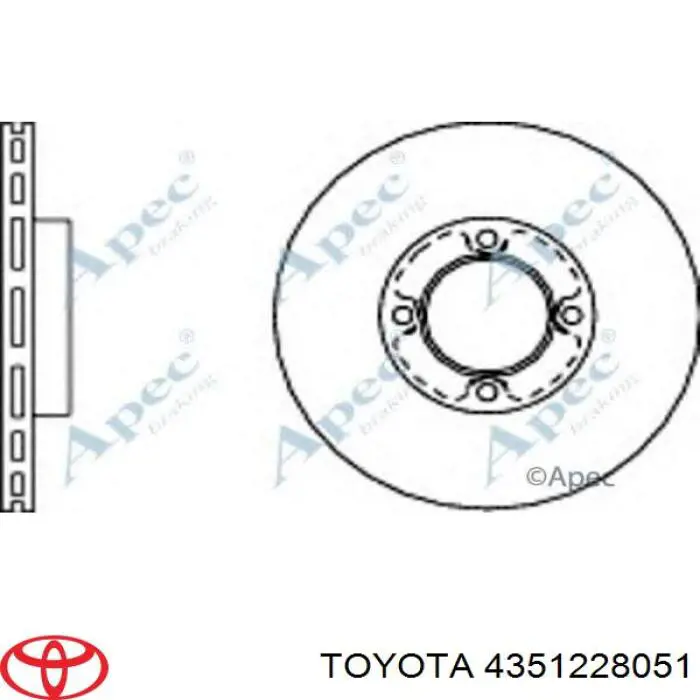 Передние тормозные диски 4351228051 Toyota