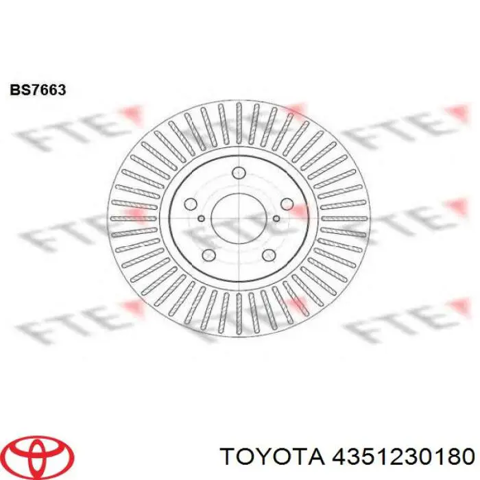Купить 4351230180 Toyota Ротор тормозной