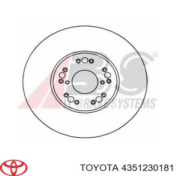 4351230181 Toyota диск тормозной передний