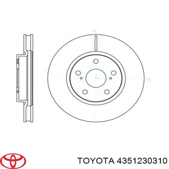 Передние тормозные диски 4351230310 Toyota