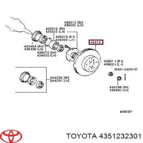 Купить 4351232301 Toyota Ротор тормозной
