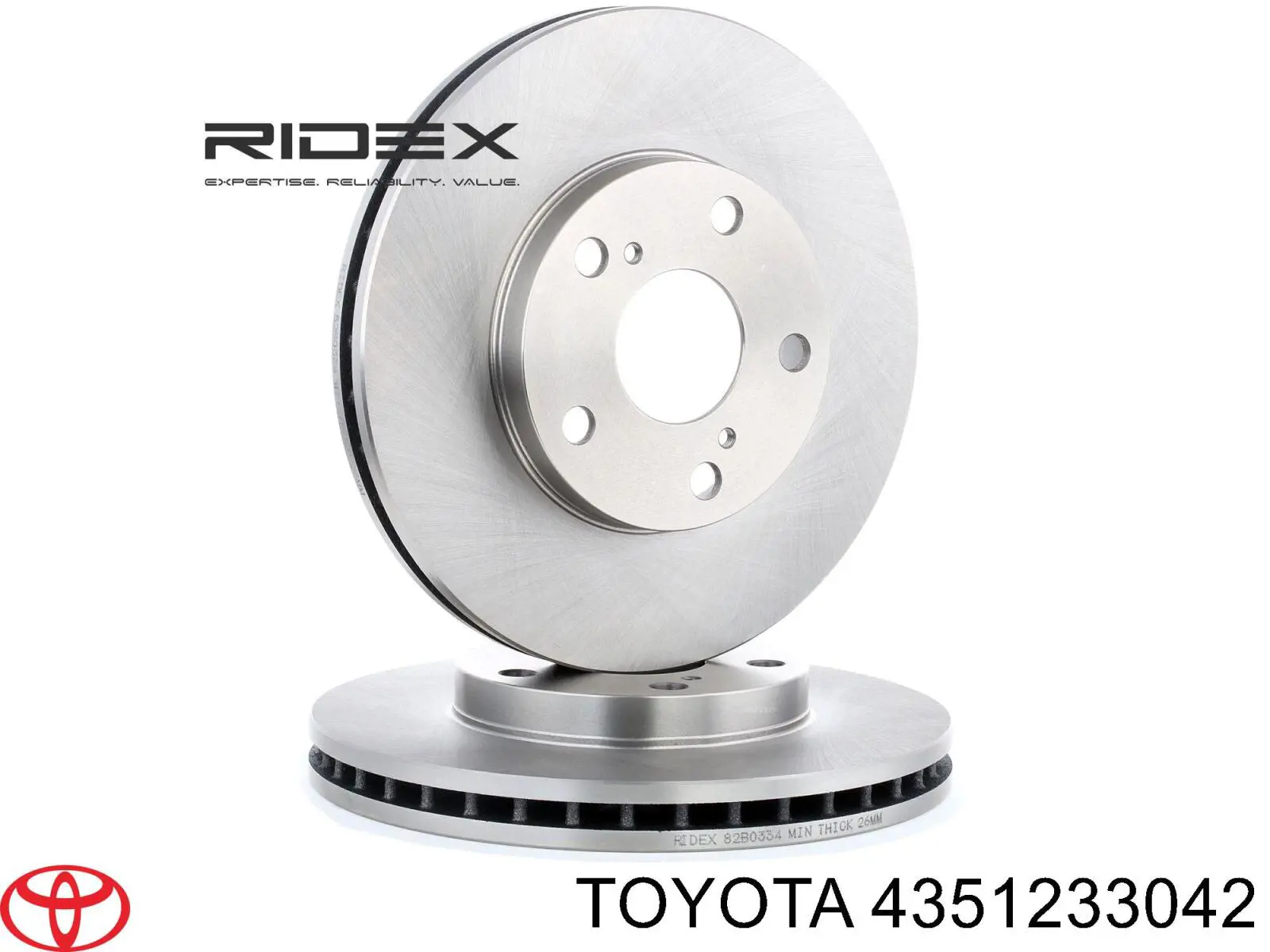 Передний тормозной диск Toyota 4351233042