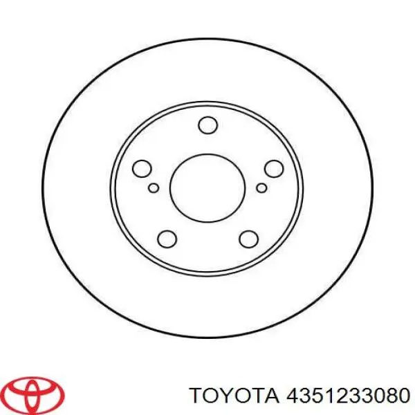 Передние тормозные диски 4351233080 Toyota