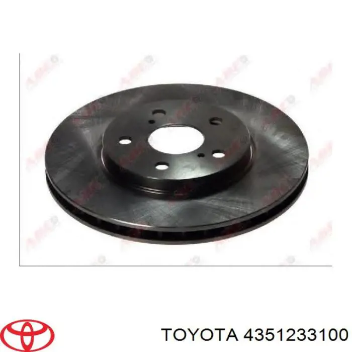 Тормоз дисковый передний Toyota 4351233100 цена, от 45.07 USD