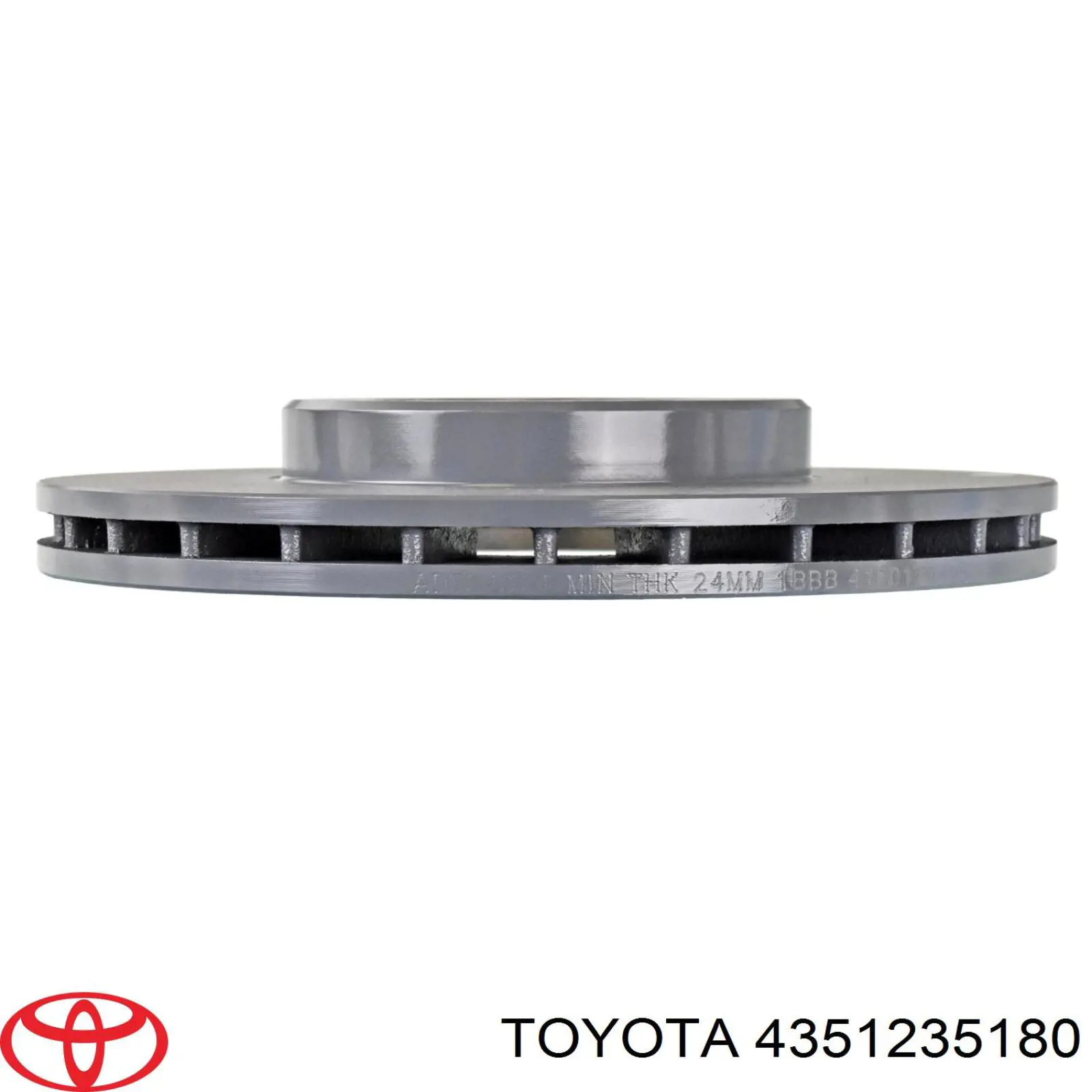 Диск гальмівний передній 4351235180 Toyota