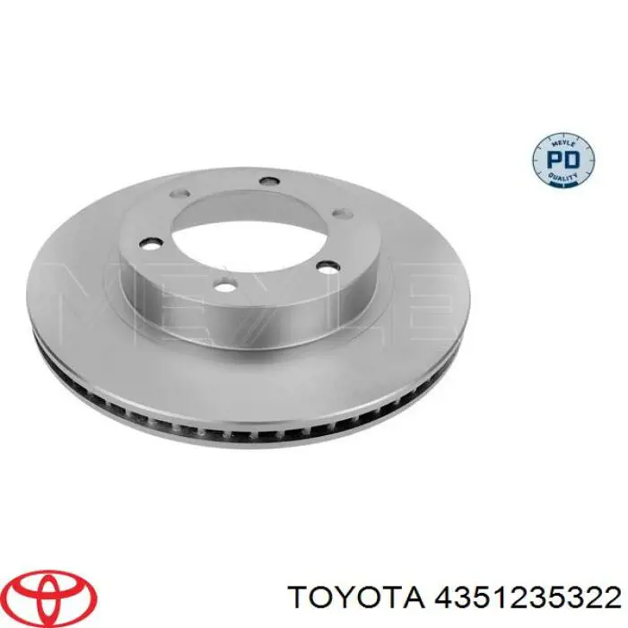 Диск гальмівний передній 4351235322 Toyota