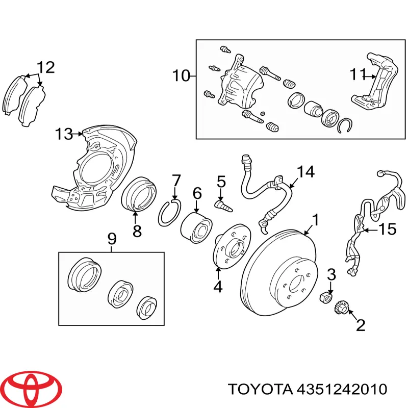 4351242010 Toyota диск тормозной передний