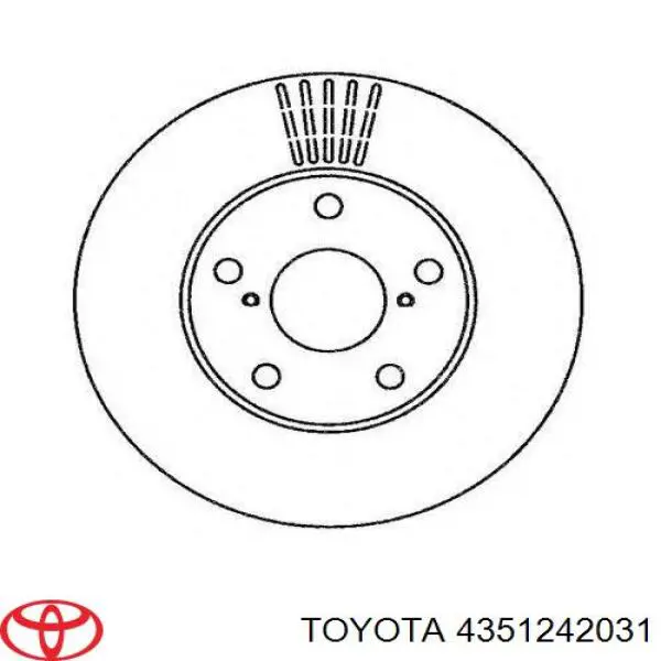 4351242031 Toyota Диск тормозной передний