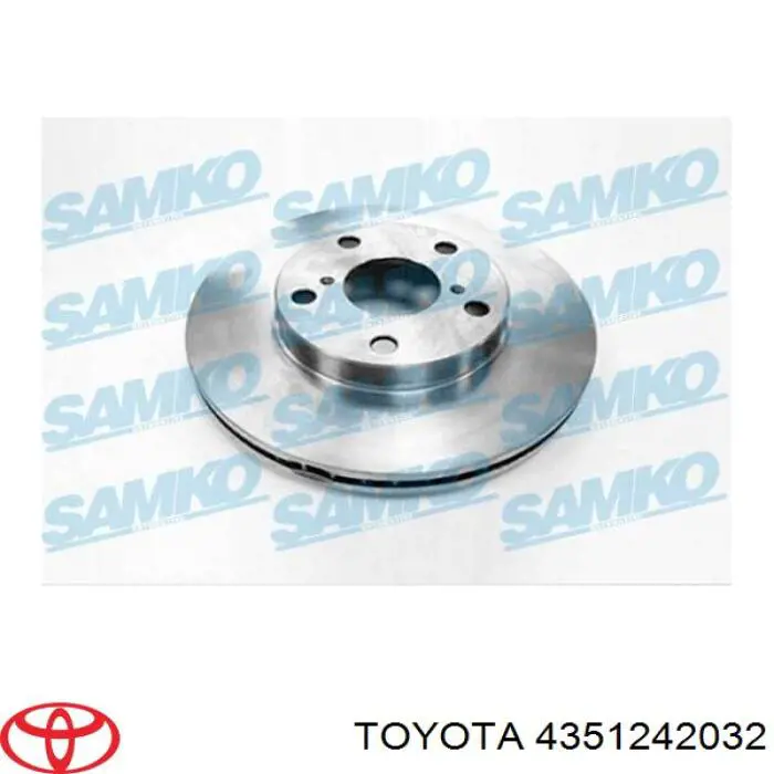 Передний тормозной диск Toyota 4351242032