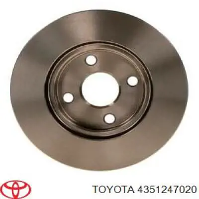 Передние тормозные диски 4351247020 Toyota