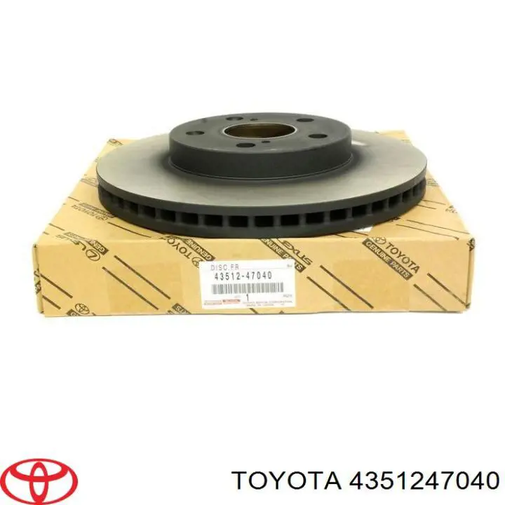 4351247040 Toyota передние тормозные диски