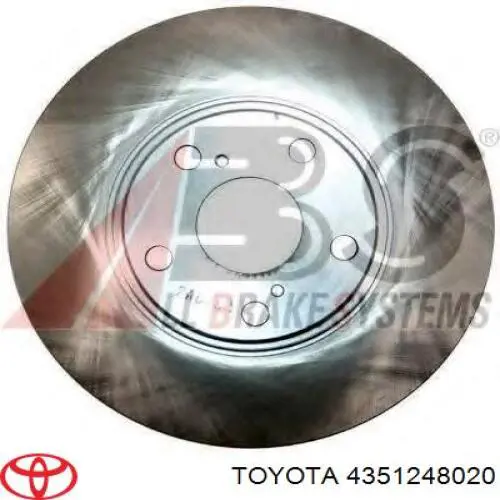 4351248020 Toyota disco do freio dianteiro