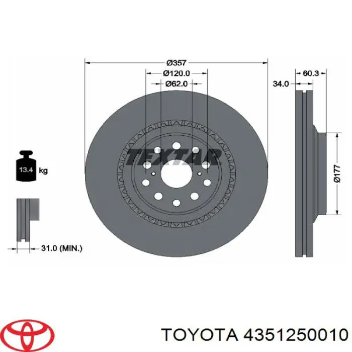 Передний тормозной диск R1 Concepts 83075020D