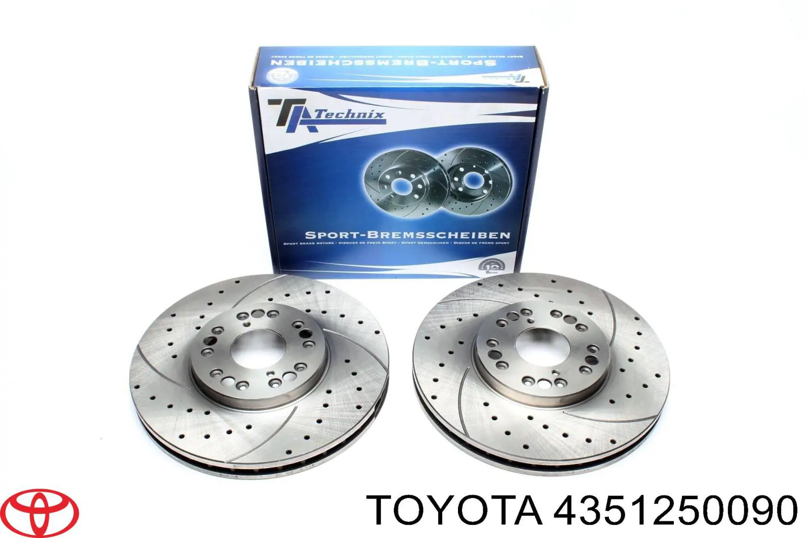 Freno de disco delantero 4351250090 Toyota