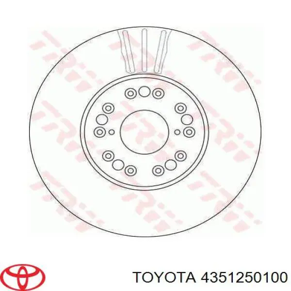 Передние тормозные диски 4351250100 Toyota