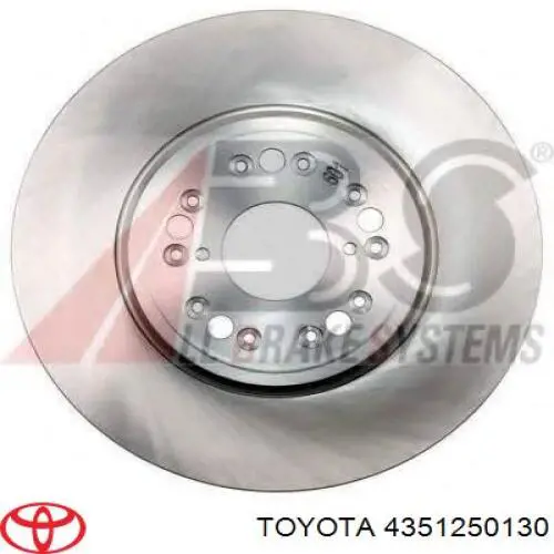 Передние тормозные диски 4351250130 Toyota