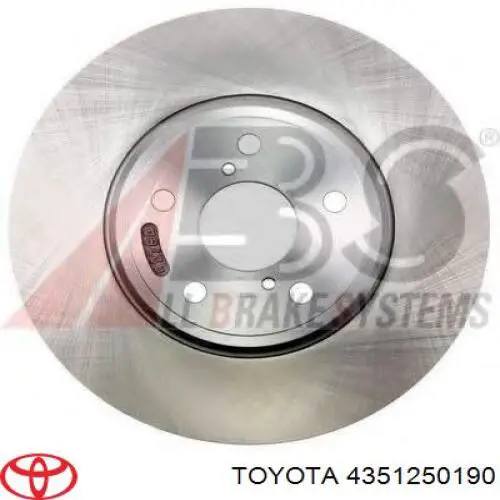 Передние тормозные диски 4351250190 Toyota