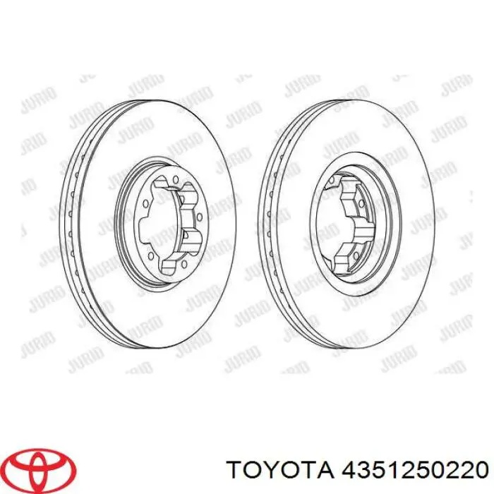 4351250220 Toyota Диск тормозной передний