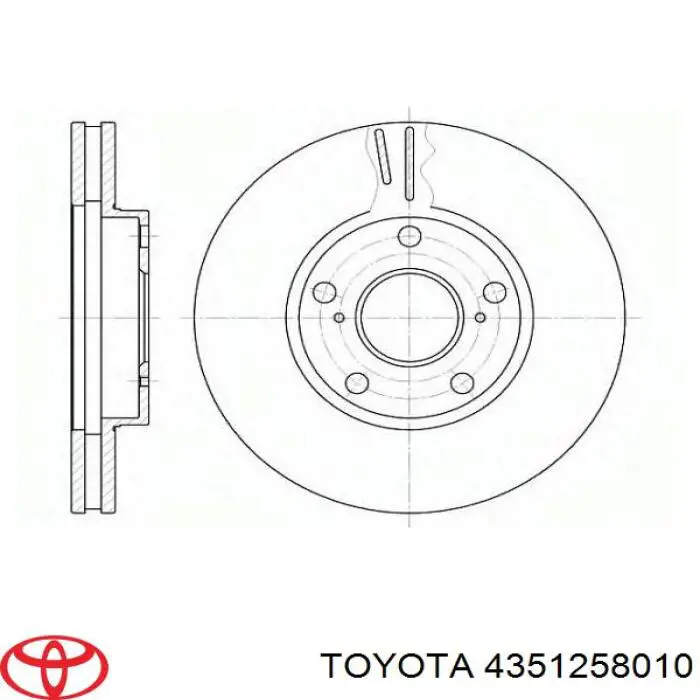 4351258010 Toyota диск тормозной передний