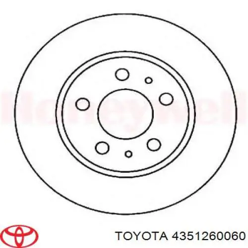 4351260060 Toyota Диск тормозной передний