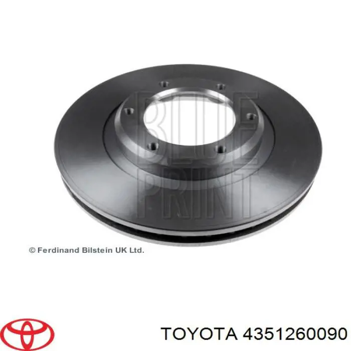 Передние тормозные диски 4351260090 Toyota