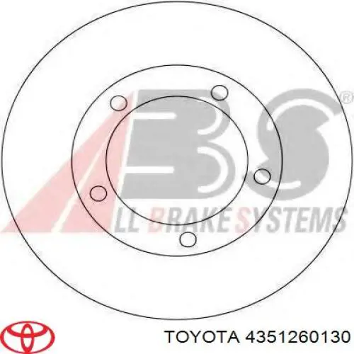 Передний тормозной диск Toyota 4351260130