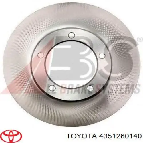 Диск гальмівний передній 4351260140 Toyota