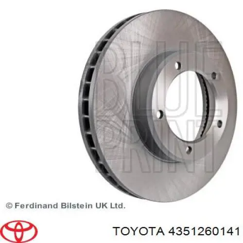 Передние тормозные диски 4351260141 Toyota